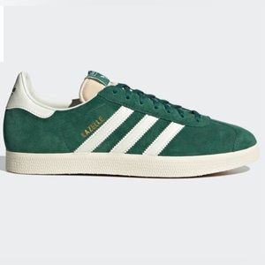 Adidas Gazelle Shoes - dark green/off white/cream white